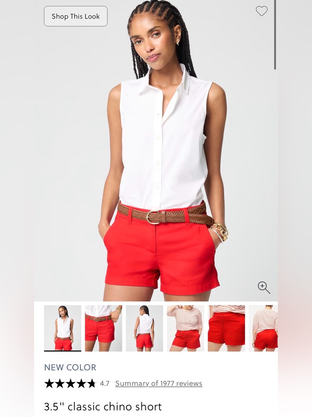 J. Crew 3.5" classic chino short